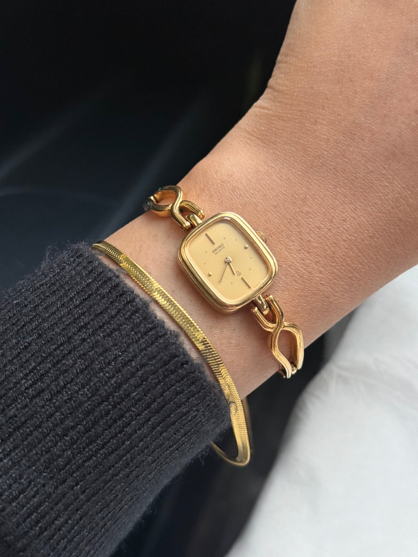 Rare Seiko Tank Gold plated watch