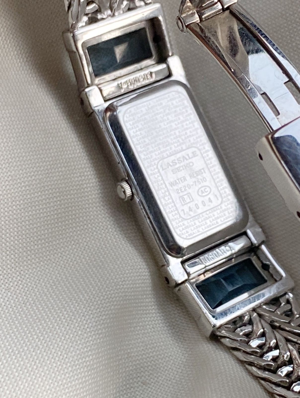 Ultra RARE Seiko Lassale 1990s vintage women’s watch; Blue Stones dial and Rope bracelet