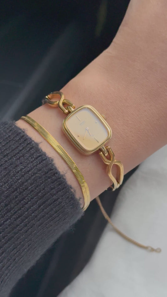 Rare Seiko Tank Gold plated watch